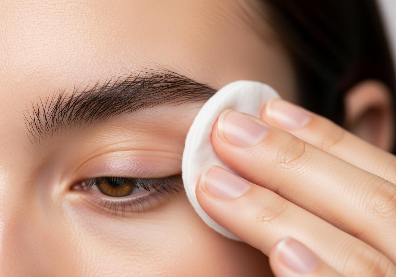 Preparing the Skin Beneath Brows