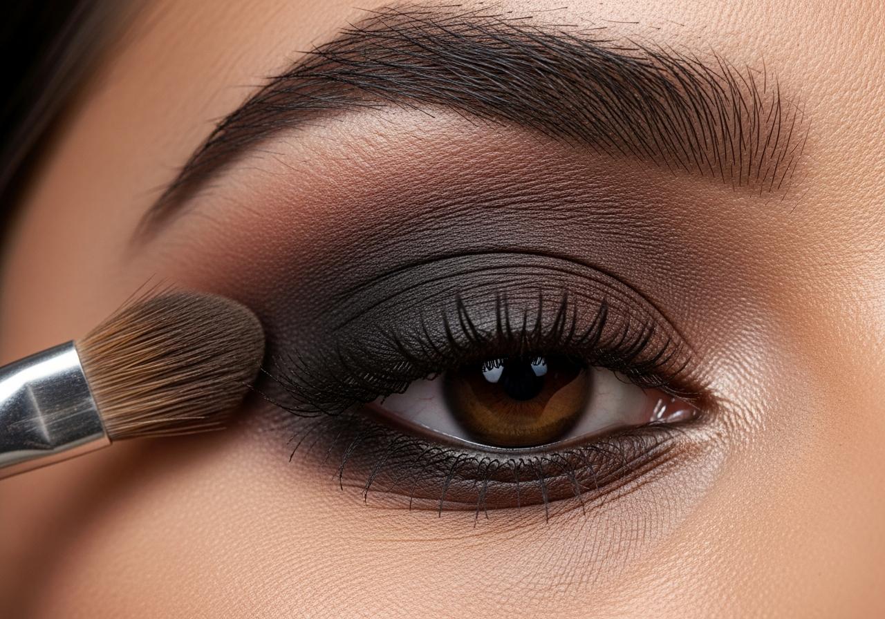 Soft smokey eye Mediterranean skin