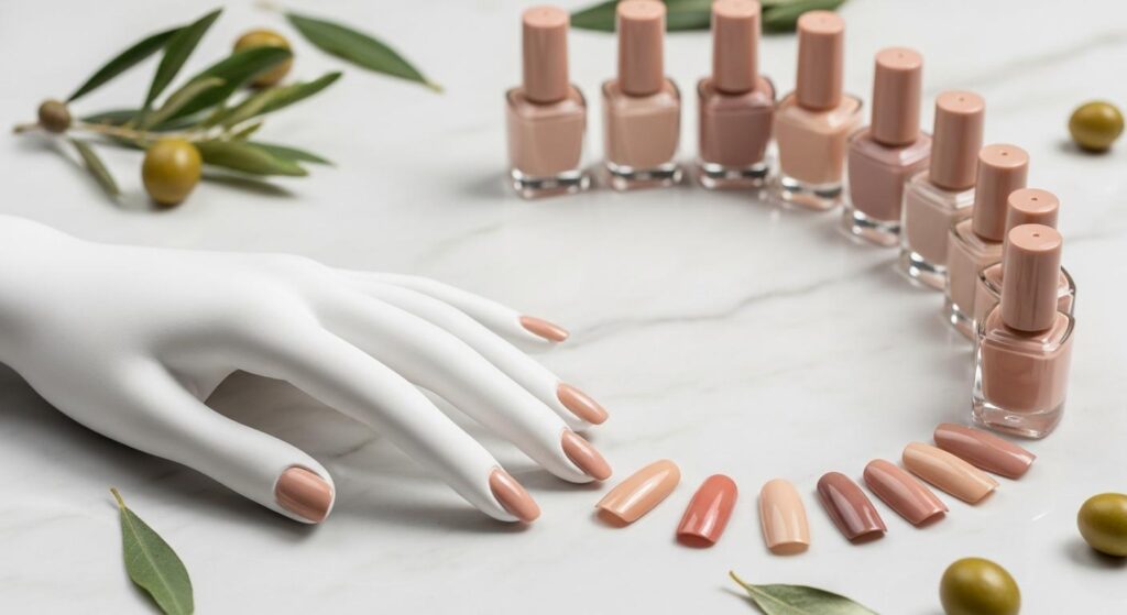 The Most Flattering Nude Nail Shades for Olive Skin Tones