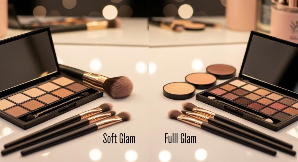 Evening Glam Makeup Guide: Soft Glam vs Full Glam (Examples + Who It Fits Best)
