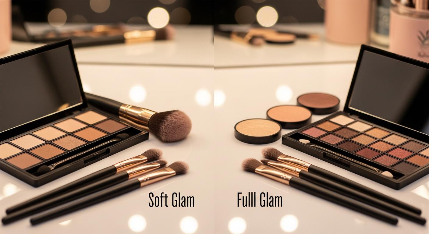Evening Glam Makeup Guide: Soft Glam vs Full Glam (Examples + Who It Fits Best)